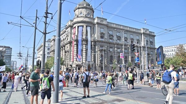 Protest ispred Vlade Srbije