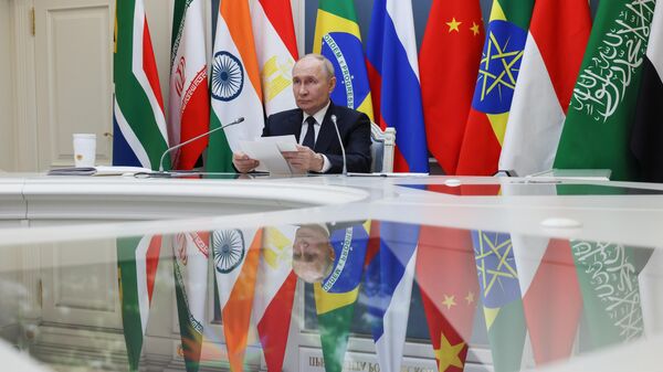 Vladimir Putin na 17. samitu BRIKS-a u Brazilu (arhivska fotografija) - Sputnik Srbija