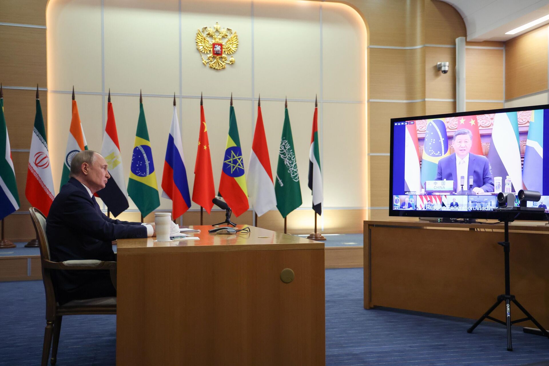 Владимир Путин на седници БРИКС-а - Sputnik Србија, 1920, 08.09.2025