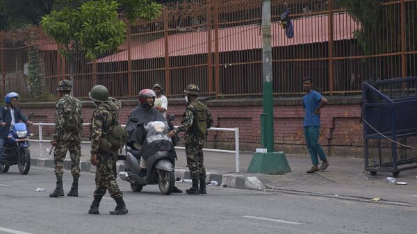 Vojska Nepala na ulicama Katamandua. - Sputnik Srbija
