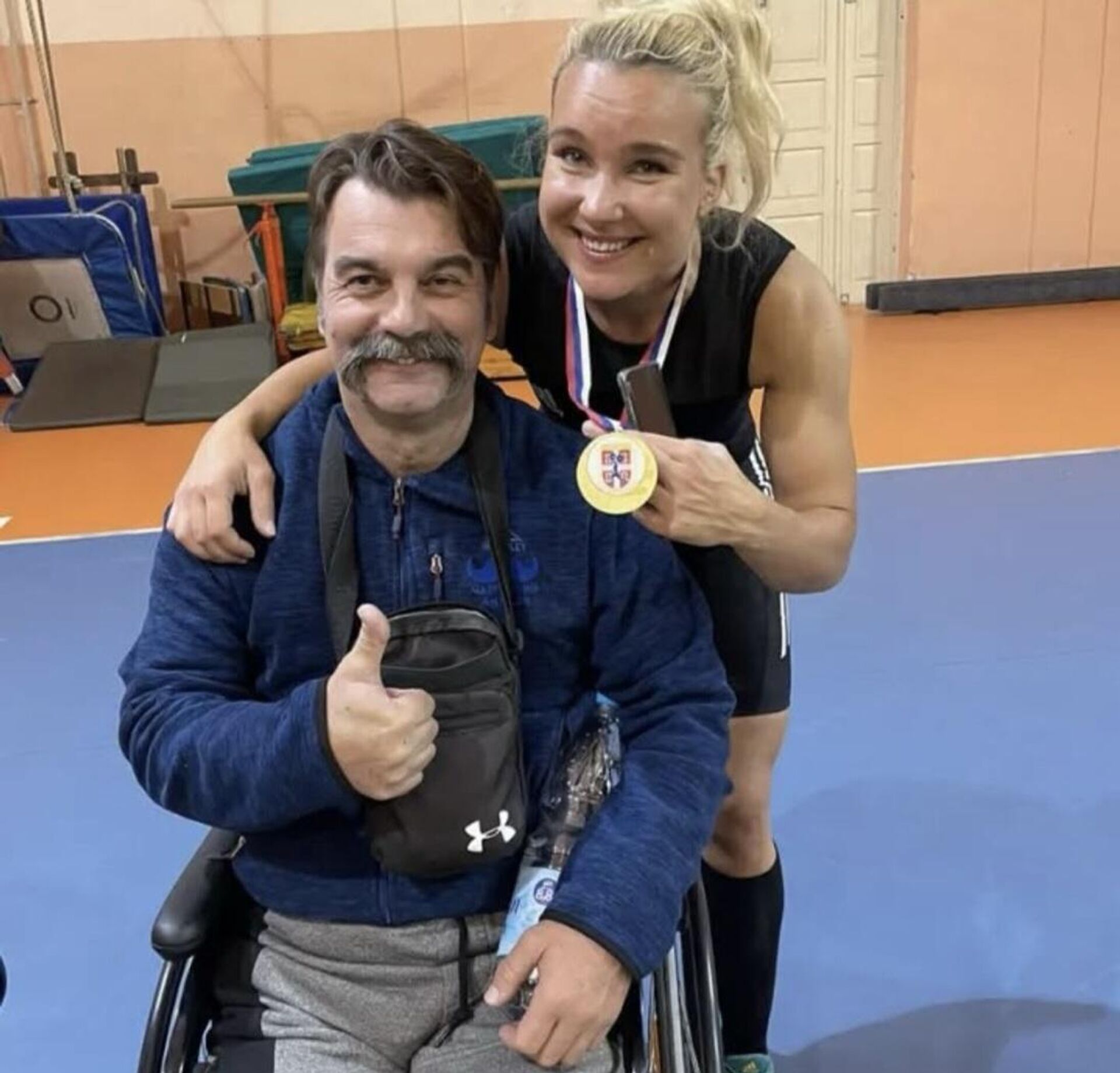 Ana sa najboljim tatom i trenerom Vojislavom Ilićem Čarlijem - Sputnik Srbija, 1920, 12.09.2025