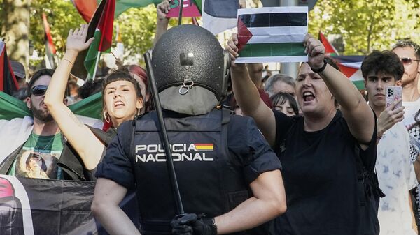 Пропалестински протести у Мадриду. - Sputnik Србија