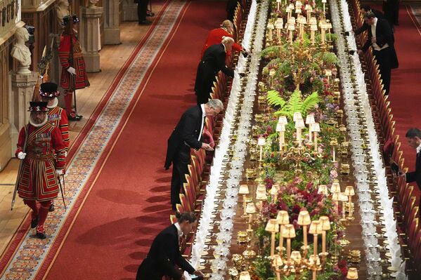 Припреме пред државни банкет у част председника САД Доналда Трампа и прве даме Меланије Трамп. - Sputnik Србија