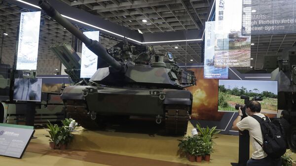 Tenks abrams prikazan na izložbi vazduhoplovne i odbrambene tehnologije u Tajpeju - Sputnik Srbija