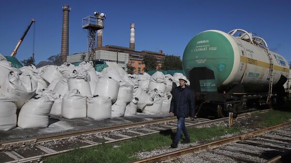 Прозиводња ђубрива у фабрици Алмаз ђубрива у Ставропољском крају - Sputnik Србија