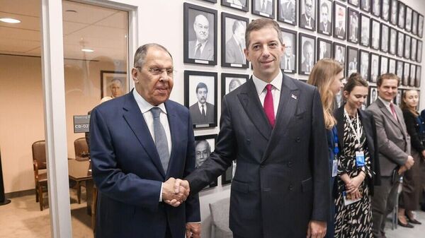 Mинистар спољних послова Србије Марко Ђурић и шеф руске дипломатије Сергеј Лавров  - Sputnik Србија