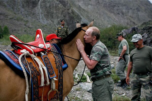 Премијер Русије Владимир Путин током боравка у Туви. Датум непознат. - Sputnik Србија