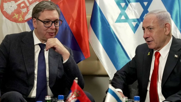Председник Србије Александар Вучић са премијером Израела Бенјамином Нетанијахуом - Sputnik Србија