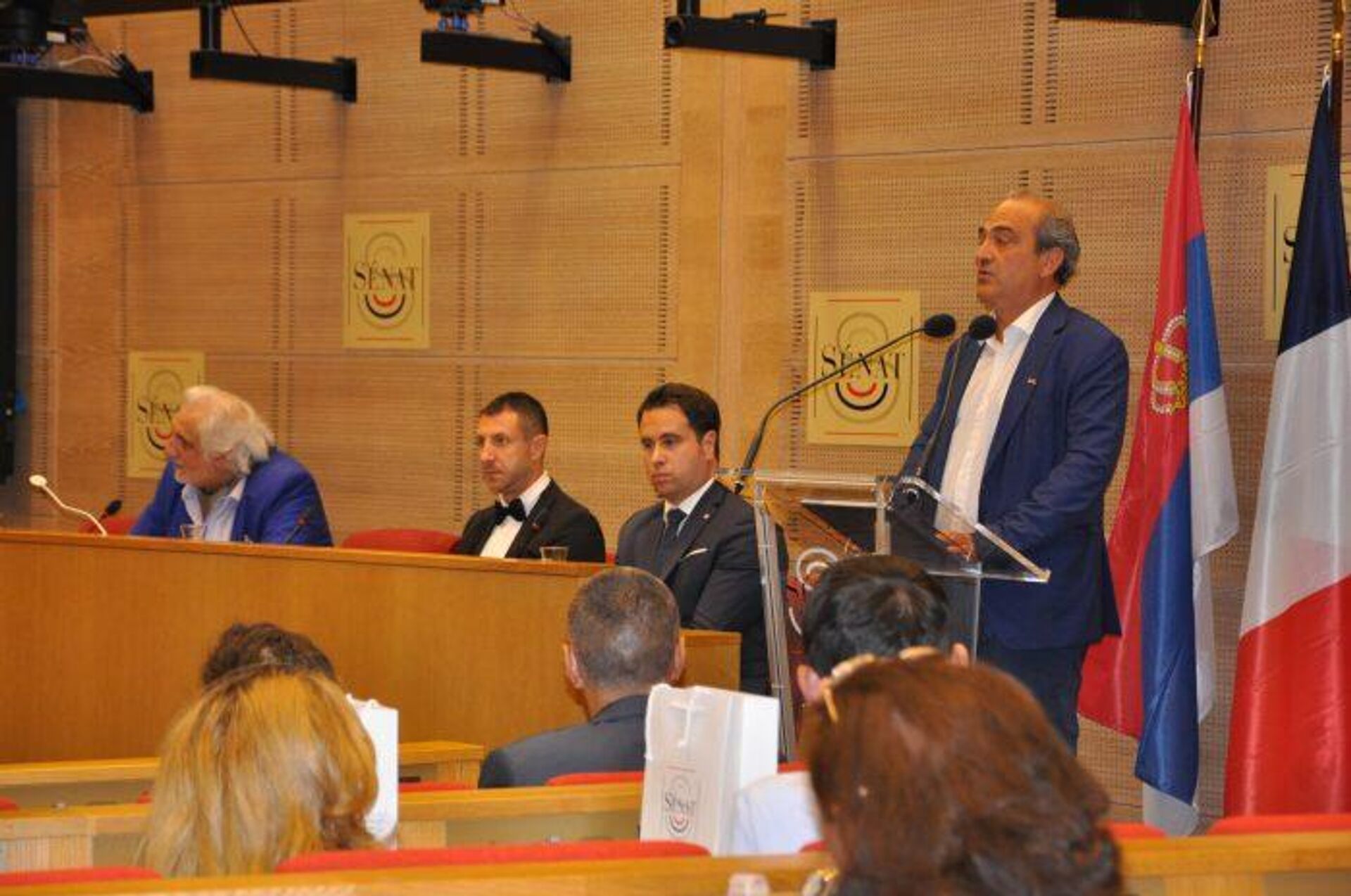 Током говора у Сенату на историјској конференци о пријатељству Србије и Француске - Sputnik Србија, 1920, 26.09.2025