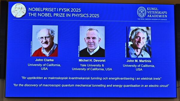 Dobitnici Nobelove nagrade za fiziku, Džon Klark, Majkl Devoret i Džon Martinis - Sputnik Srbija