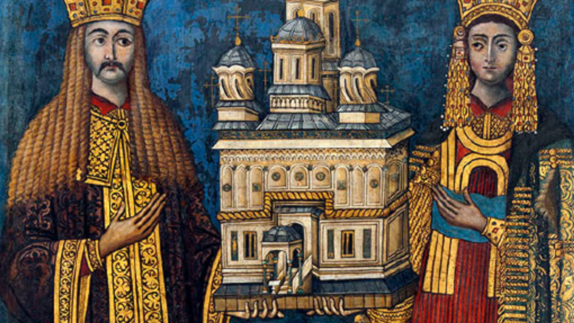 Детаљ ктиторске фреске Њагоја Басара и Деспине Милице са децом Детаљ ктиторске фреске Њагоја Басара и Деспине Милице са децом - Sputnik Србија, 1920, 11.10.2025