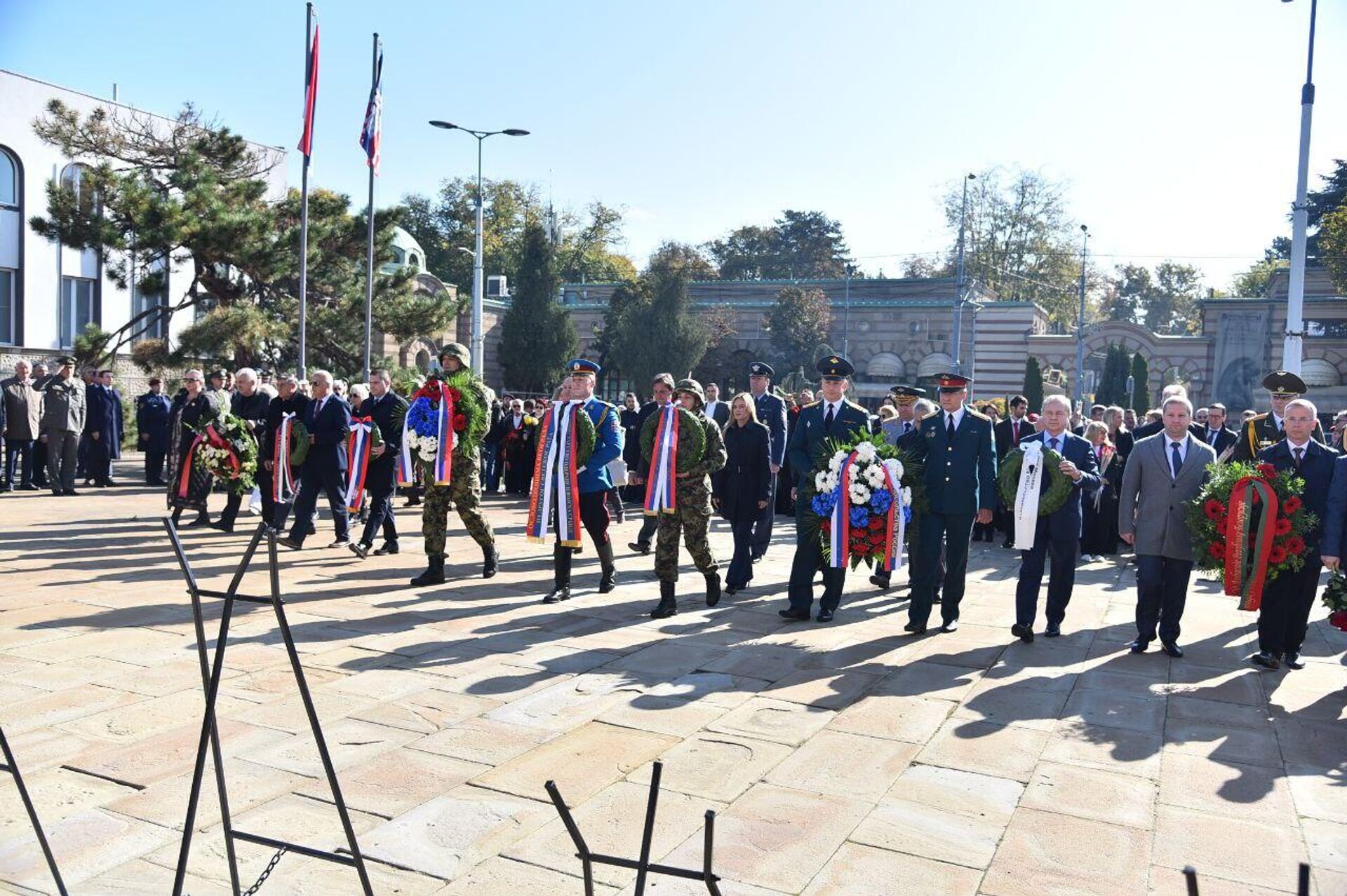 Полагањем венаца обележена 81. годишњица ослобођења Београда у Другом светском рату Полагањем венаца обележена 81. годишњица ослобођења Београда у Другом светском рату - Sputnik Србија, 1920, 20.10.2025