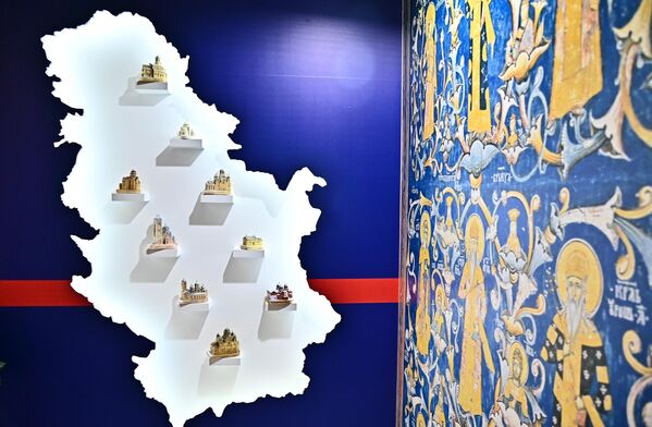 Detalj sa štanda Kancelarije za Kosovo i Metohiju  - Sputnik Srbija