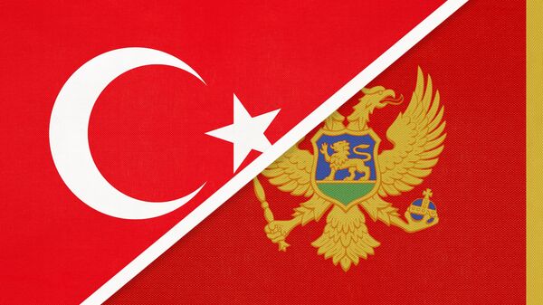 Zastave Turske i Crne Gore - Sputnik Srbija