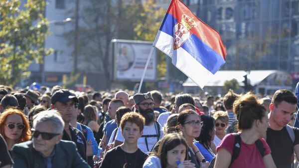 Комеморативни скуп поводом годишњице трагичне несреће у Новом Саду. - Sputnik Србија