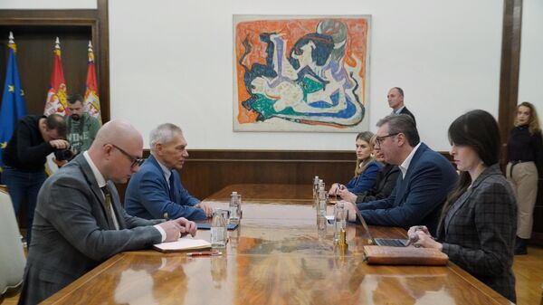 Aleksandar Bocan Harčenko i Aleksandar Vučić - Sputnik Srbija