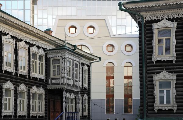 Дрвене куће у старом делу Томска. - Sputnik Србија