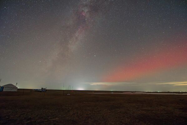 УДакингу, провинцији Хејлунгђанг у Кини северна светлост је изгледала овако. - Sputnik Србија