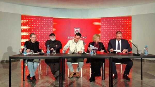 Potpisivanje sporazuma o saradnji Beogradskog dramskog pozorišta i Velikog dramskog pozorišta iz Sankt Peterburga - Sputnik Srbija