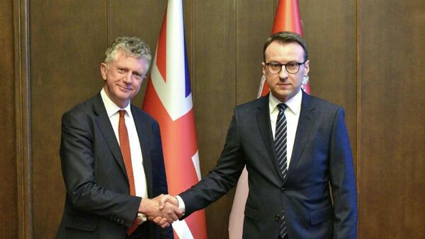 Petar Petković sa Džonatanom Pauelom - Sputnik Srbija