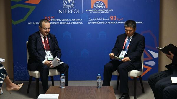 Министар унутрашњих послова Ивица дачић са шефом делегације Министарства јавне безбедности Кине Шу Датонгом - Sputnik Србија