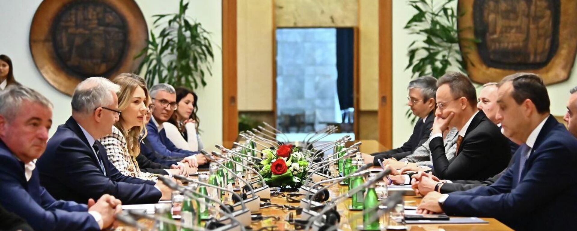 Peter Sijarto i Dubravka Đedović Handanović - Sputnik Srbija, 1920, 26.11.2025