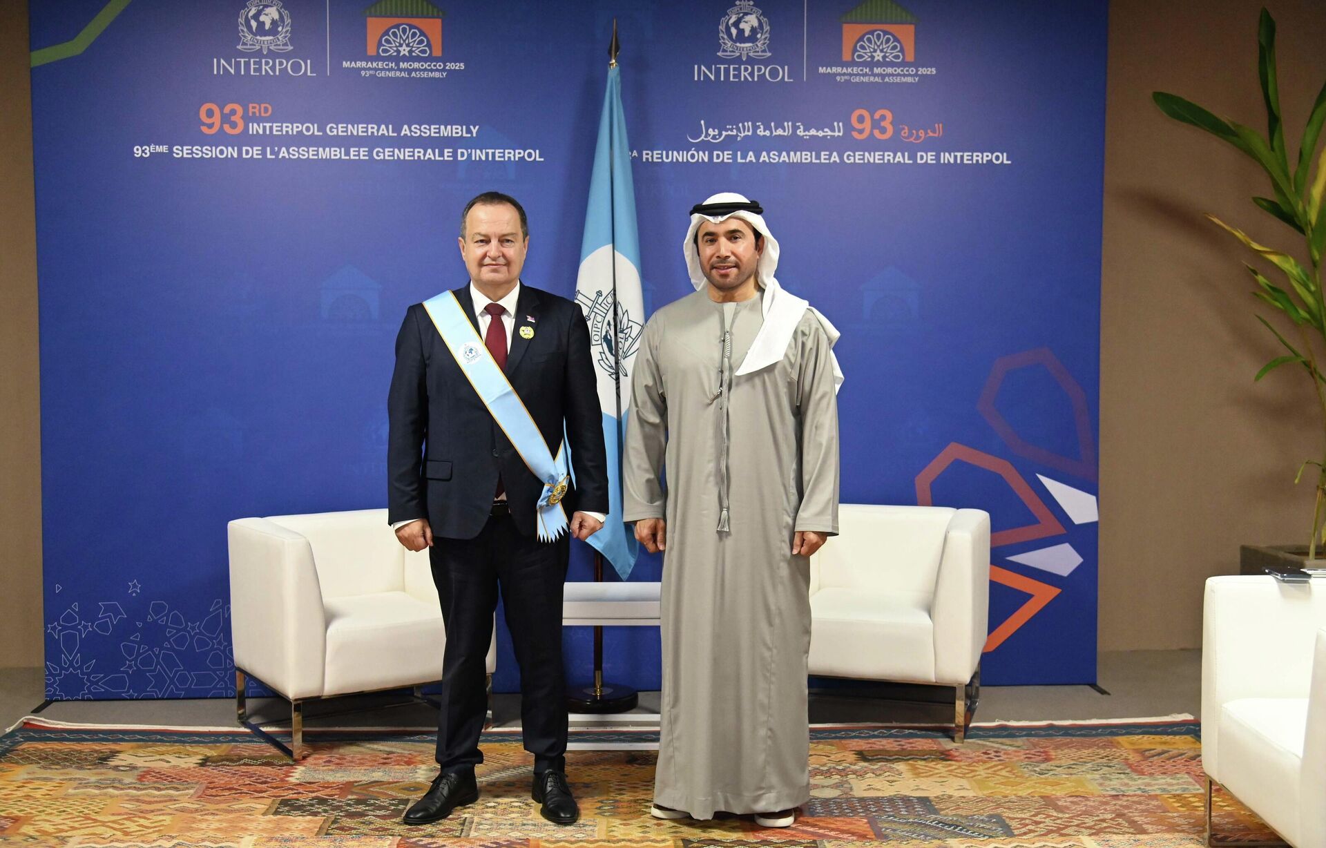 Ivica Dačić i predsednik Interpola Ahmed Al-Raisi  - Sputnik Srbija, 1920, 26.11.2025