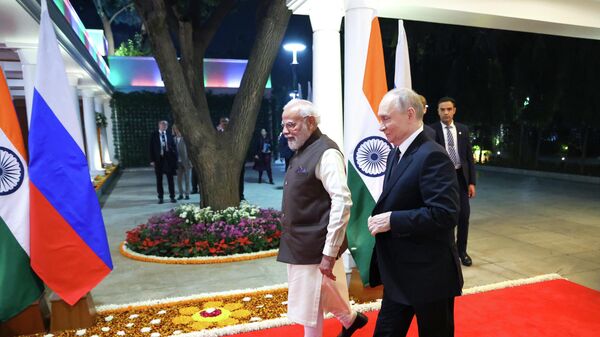 Путин и Моди - Sputnik Србија