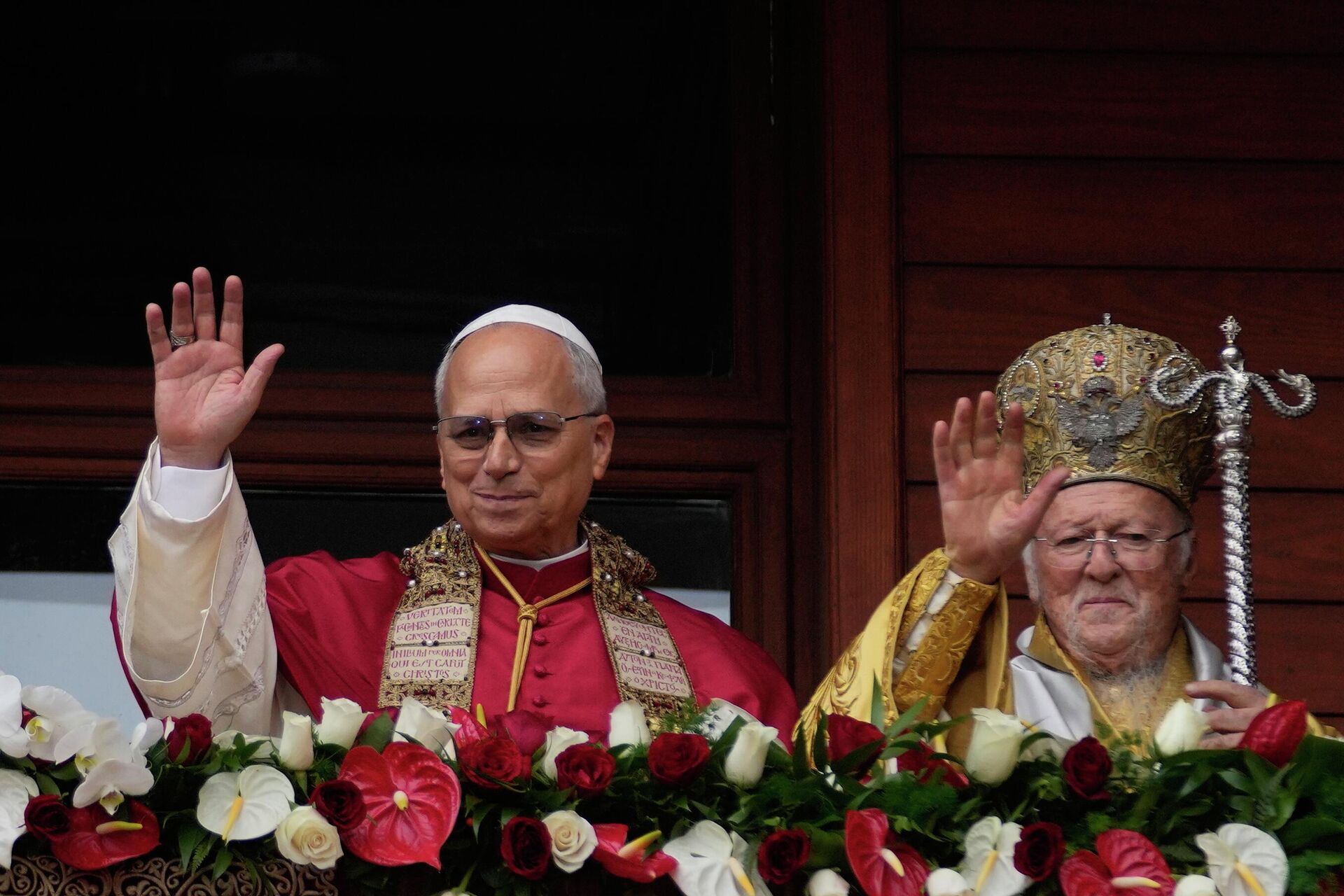 Папа Лав XIV и Патријарх васељенски Вартоломеј. Папа Лав XIV и Патријарх васељенски Вартоломеј. - Sputnik Србија, 1920, 05.12.2025