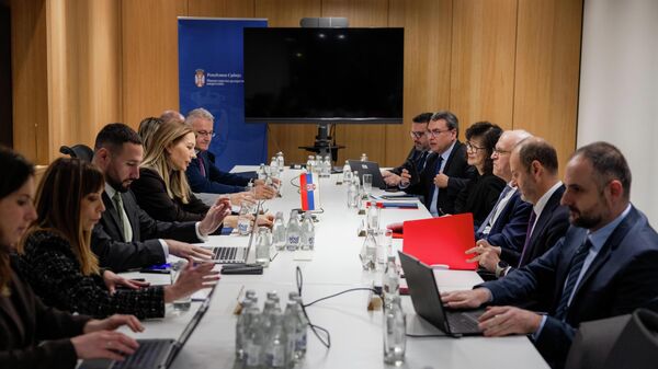 Министарка рударства и енергетике Дубравка Ђедовић Хандановић са делегацијом Светске банке  - Sputnik Србија