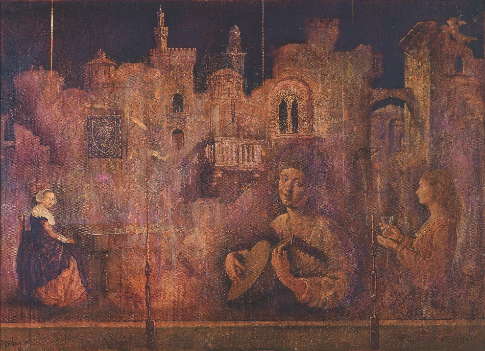 Предраг Пеђа Милошевић Елизино краљевство, уље на платну, 2003. Предраг Пеђа Милошевић Елизино краљевство, уље на платну, 2003. - Sputnik Србија, 1920, 12.12.2025