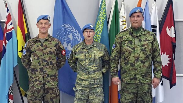 Pripadnik Vojske Srbije, potpukovnik Dejan Milošević preuzeo dužnost šefa Posmatračke grupe Golan–Damask u Posmatračkoj misiji UN - Sputnik Srbija