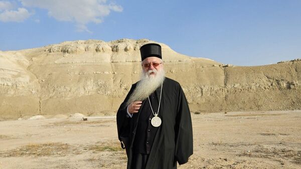 Митрополит Хризостом на земљи коју је Краљевина Јордан поклонила Српској православној цркви - Sputnik Србија