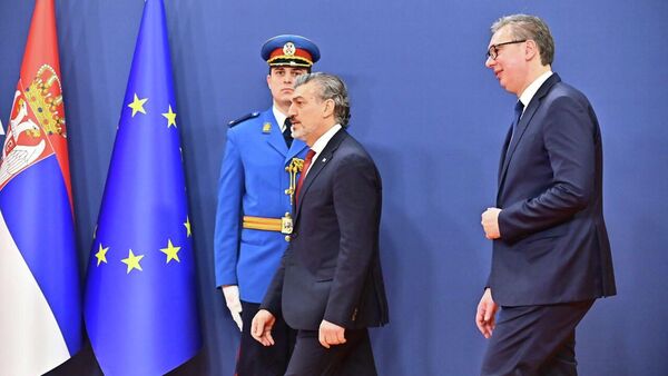 Председник Александар Вучић са председником Грузије Михаилом Кавелашвилијем  - Sputnik Србија