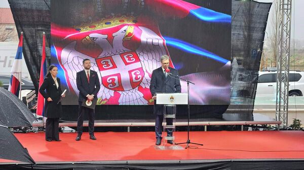 Predsednik Srbije Aleksandar Vučić u Trebinju. - Sputnik Srbija