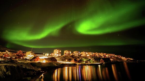 Polarna svetlost iznad Nuka, glavnog grada Grenlanda - Sputnik Srbija
