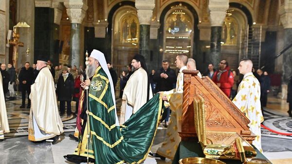 Божићна литургија у Храму Светог Саве - Sputnik Србија