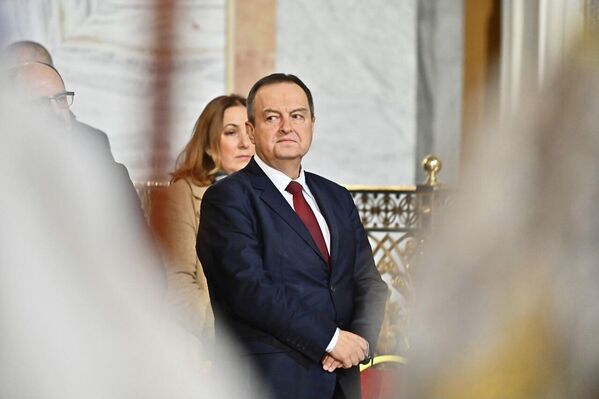 Потпредседник Владе и министар унутрашњих послова Србије Ивица Дачић на Божићној литургији. - Sputnik Србија