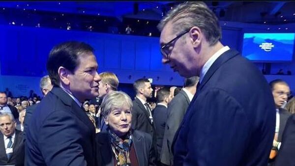 Председник Србије Александар Вучић и амерички државни секретар Марко Рубио - Sputnik Србија