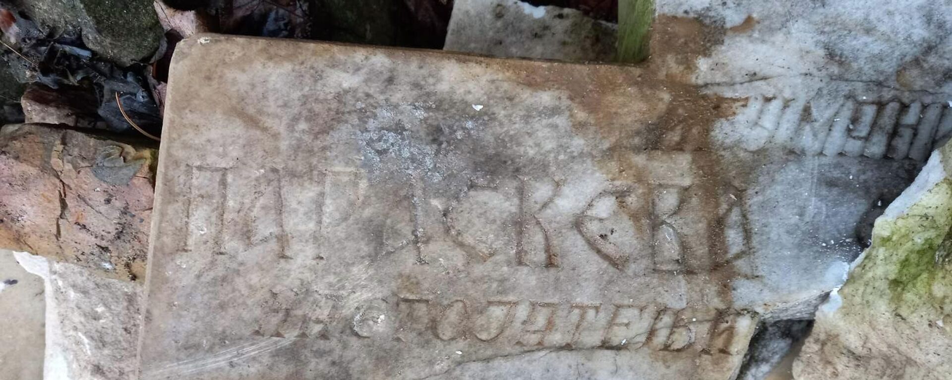 Са манастирског гробља у Девичу - остаци  поломљеног споменика храбре игуманије Параскеве - Sputnik Србија, 1920, 31.01.2026