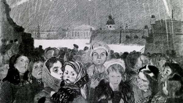 Репродукция картины Салют 27 января 1944 года - Sputnik Србија