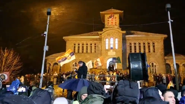 Протест студената у блокади у Орашцу  - Sputnik Србија