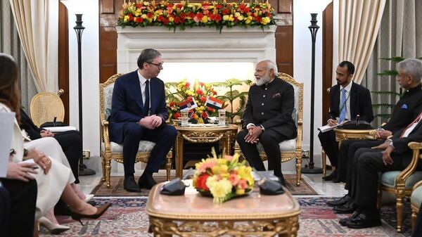 Predsednik Srbije Aleksandar Vučić i predsednik Vlade Indije Narendra Modi - Sputnik Srbija