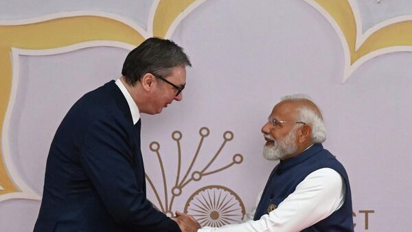 Александар Вучић и Нарендра Моди - Sputnik Србија