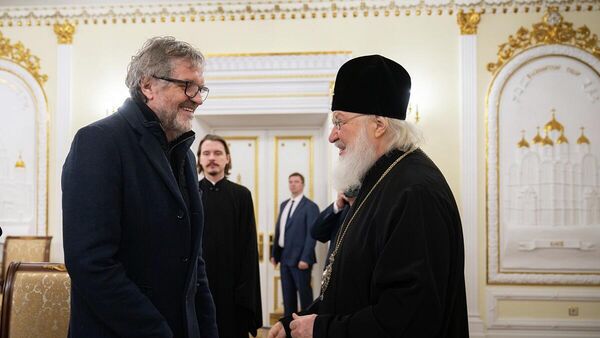 Emir Kusturica i ruski patrijarh Kiril - Sputnik Srbija