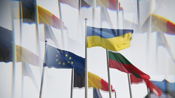 Заставе ЕУ и Украјине - Sputnik Србија