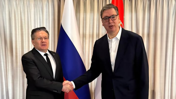 Predsednik Republike Srbije Aleksandar Vučić sastao se danas sa generalnim direktorom ruske državne korporacije za atomsku energiju Rosatom Aleksejem Lihačevom - Sputnik Srbija