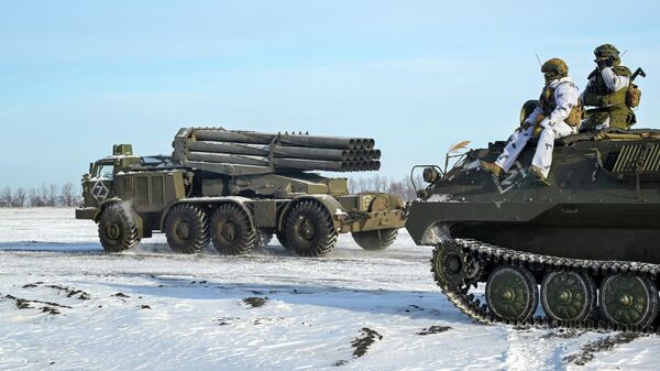 Raketni sistem uragan u zoni specijalne vojne operacije Raketni sistem uragan u zoni specijalne vojne operacije - Sputnik Srbija