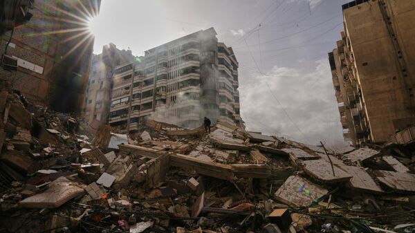 Последице удара на јужно предграђе Бејрута. - Sputnik Србија