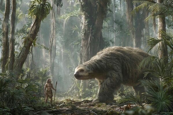 Џиновски лењивци (представници породица Megatheriidae, Mylodontidae и других) били су једна од најнеобичнијих животиња мегафауне епохе плеистоцена. Ова огромна створења, као што су мегатеријум (Megatherium) или милодон (Mylodon), достизала су величину савремених слонова — до 6 метара дужине и тежила су неколико тона. Живела су у Јужној и Северној Америци, где су постала једна од жртава првих људи који су насељавали континент. - Sputnik Србија